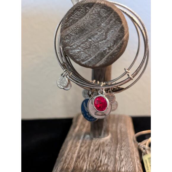 Eleven Alex and Ani Silver Tone Flex Wire Bangle Bracelet Lot - Picture 6 of 10